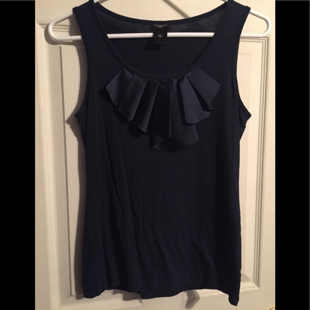 Sweet Ann Taylor  navy blue tank top t shirt.
